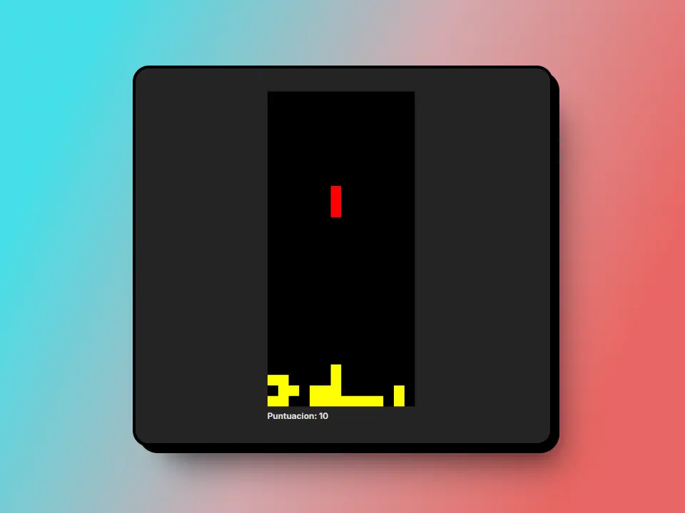 Captura de pantalla del proyecto Tetris Rush Game